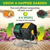 imageMiracleGro Dual Chamber Compost Tumbler  EasyTurn HeavyDuty Outdoor Bin Composter with 2 Sliding Doors 2x185 Gal70L
