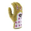 imageMiracleGro MG23081WML Split Leather Garden Gloves  Floral MediumLarge High Dexterity Spandex Back Gloves for WomenMedium