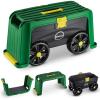 imageMiracleGro 4in1 Garden Stool  MultiUse Garden Scooter with Seat  Rolling Cart with Storage Bin Padded Kneeler and Tool storage  Accessible Gardening for All Ages  FREE Scotts Gardening Gloves