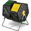 imageMiracleGro Dual Chamber Compost Tumbler  EasyTurn HeavyDuty Outdoor Bin Composter with 2 Sliding Doors 2x185 Gal70L