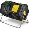 imageMiracleGro Large Dual Chamber Compost Tumbler  EasyTurn FastWorking System  AllSeason HeavyDuty High Volume Composter with 2 Sliding Doors  2  277gallon 105 Liter