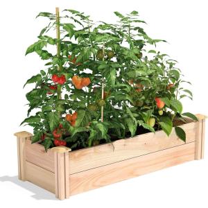 imageGreenes Fence MiracleGRO Cedar Raised Garden Bed 16quot x 48quot x 55quot  Made in USA with North American Cedar16 W x 48 L x 11 H