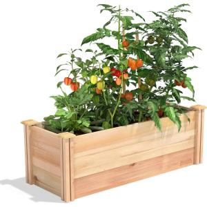 imageGreenes Fence MiracleGRO Cedar Raised Garden Bed 16quot x 48quot x 55quot  Made in USA with North American Cedar16 W x 48 L x 165 H