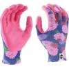 imageMiracle Gro Womens Nitrile Coated Grip Floral Pattern Gardening Work Gloves