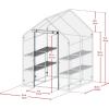 imageMiracleGro 48quot x 48quot x 65quot AllSeason Small Walkin Greenhouse with 8 Wire Shelves for Outdoors EasyAccess and Durable Translucent