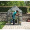 imageMiracleGro 48quot x 48quot x 65quot AllSeason Small Walkin Greenhouse with 8 Wire Shelves for Outdoors EasyAccess and Durable Translucent
