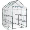 imageMiracleGro 48quot x 48quot x 65quot AllSeason Small Walkin Greenhouse with 8 Wire Shelves for Outdoors EasyAccess and Durable Translucent