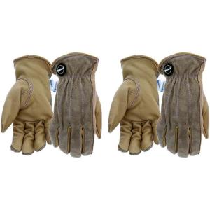 imageMiracleGro MG86006 Aqua Armor Cow Grain Palm Gloves1 Count Pack of 2