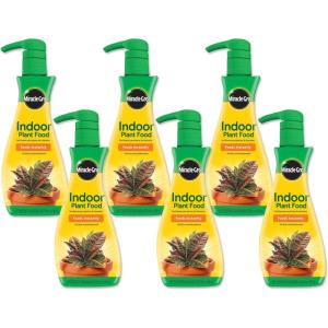 imageMiracleGro Indoor Plant Food Liquid Plant Food for Houseplants Snake Plants Peace Lilies Flowers Vegetables Herbs and More 8 oz 2Pack6 Pack