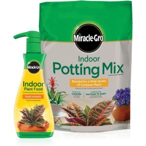 imageMiracleGro Indoor Plant Food Liquid Plant Food for Houseplants Snake Plants Peace Lilies Flowers Vegetables Herbs and More 8 oz 2PackPlant Care Bundle