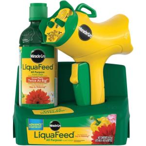 imageMiracleGro LiquaFeed All Purpose Plant Food Advance Starter Kit For Flowers Vegetables Trees and Shrubs One 16 oz Plant Food and One FeederStarter Kit