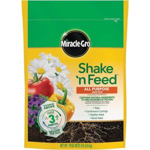 imageMiracleGro Shake N Feed All Purpose Plant Food For InGround and Container Plants Feeds for up to 3 Months 45 lbs8 lb