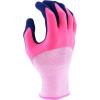 imageMiracle Gro Womens Double Dipped Sandy Foam Latex Gardening Work Gloves Water Resistant Excellent Grip PinkPurple Medium