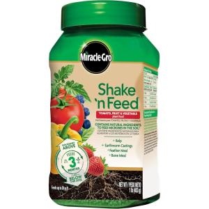 imageMiracleGro Shake N Feed Tomato Fruit and Vegetable Plant Food For InGround and Container Plants Feeds up to 3 Months 45 lbs1 lb
