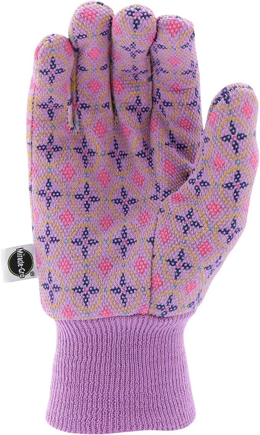 imageMiracleGro Womens Printed Jersey Dotted Palm Garden Work Gloves