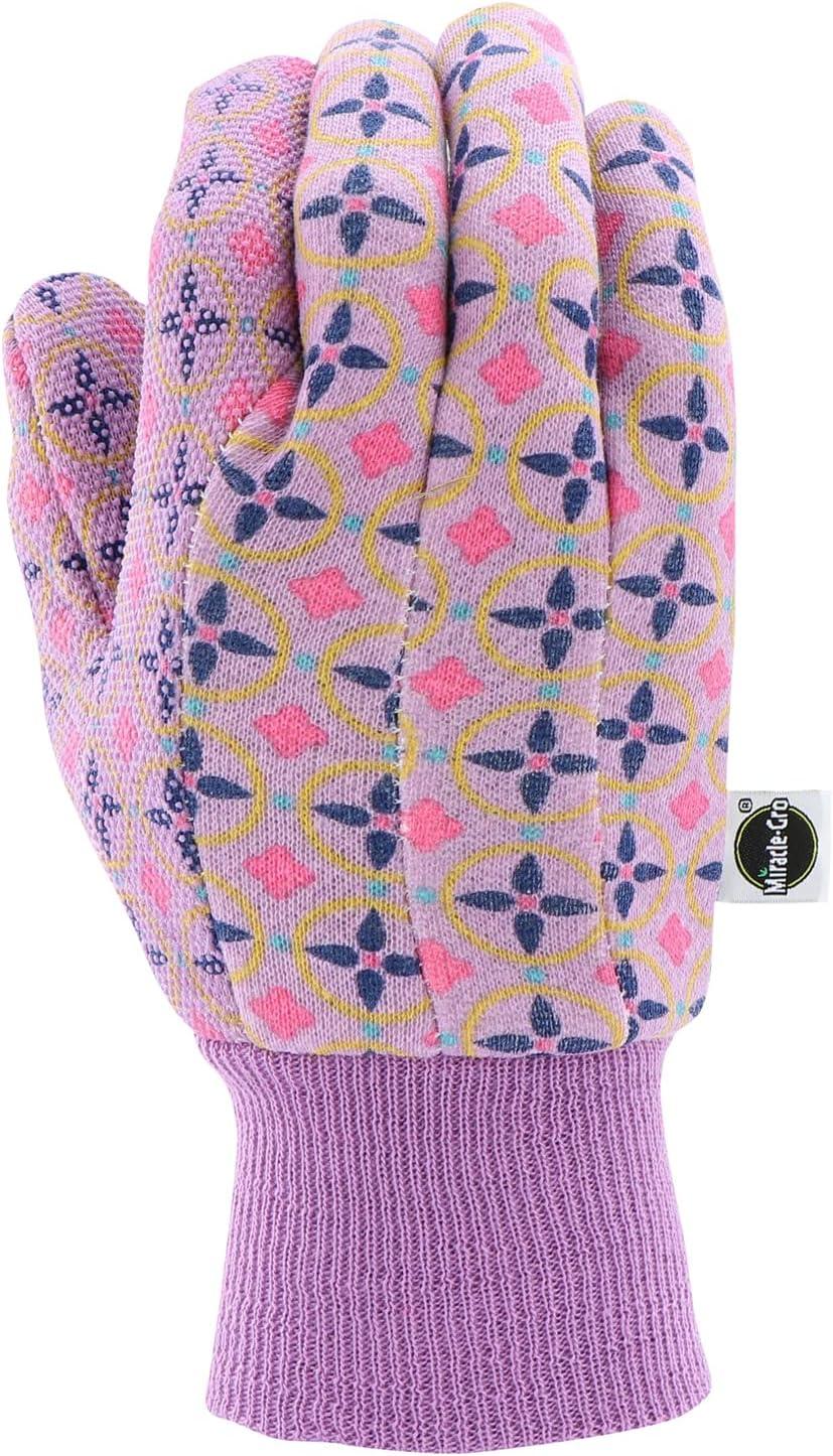 imageMiracleGro Womens Printed Jersey Dotted Palm Garden Work Gloves
