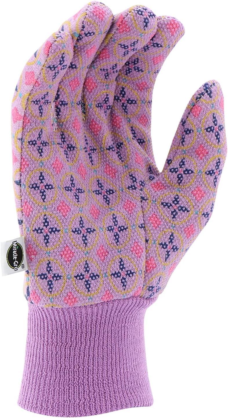 imageMiracleGro Womens Printed Jersey Dotted Palm Garden Work Gloves