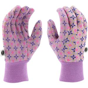 imageMiracleGro Womens Printed Jersey Dotted Palm Garden Work Gloves