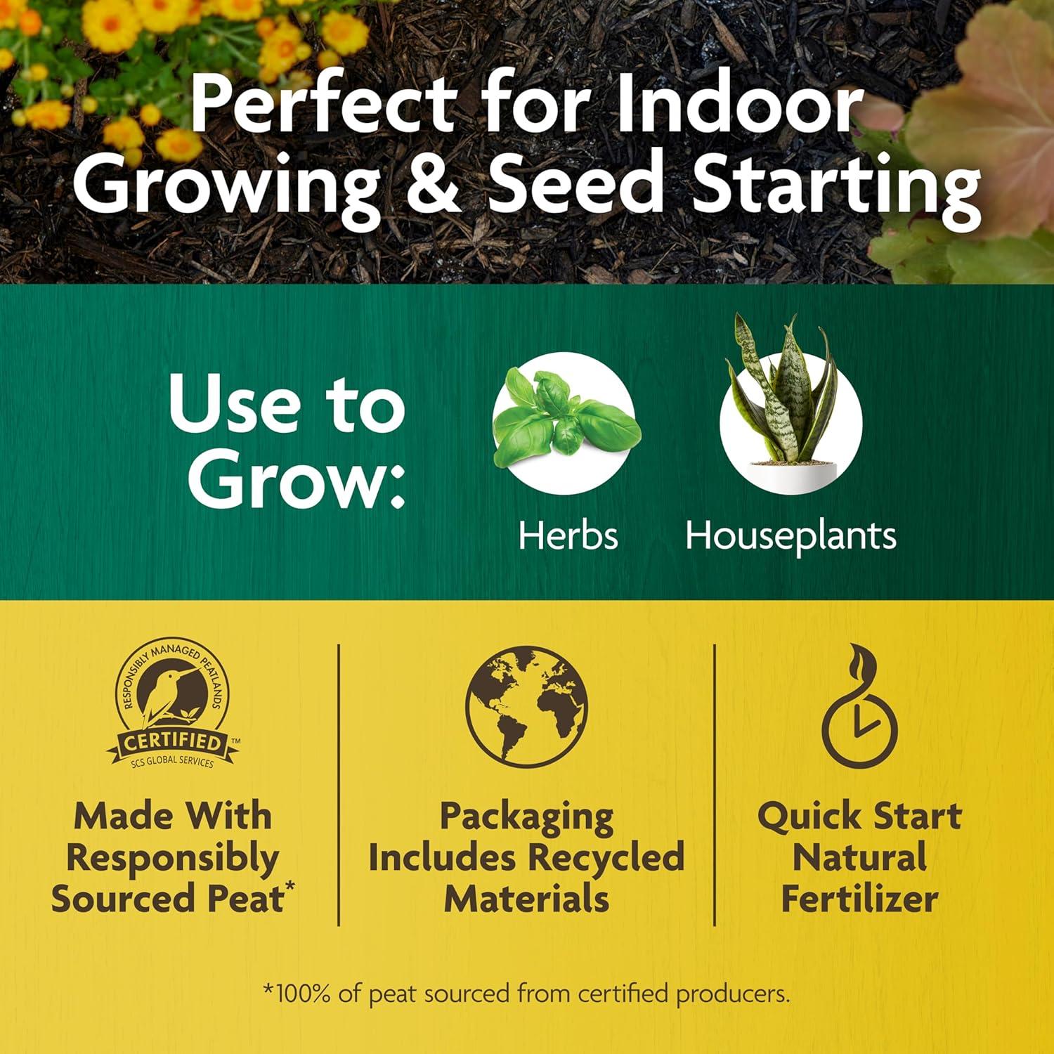 imageMiracleGro Organic Indoor Potting Mix Protects Against Over and Under Watering for Indoor Container Plants Houseplants and Starter Plants OMRI Listed 16 qt 2Pack8QT 2Pack