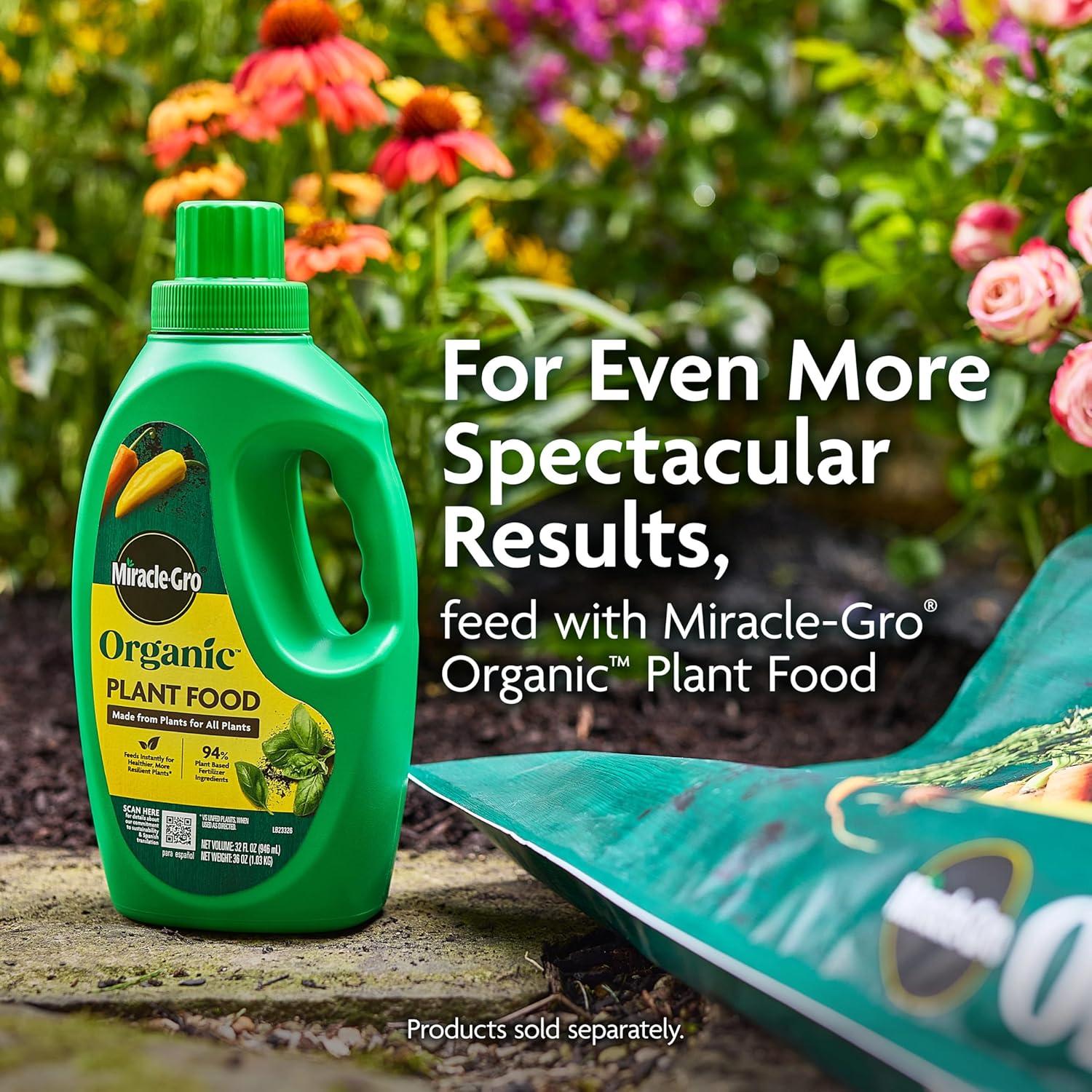 imageMiracleGro Organic Outdoor Potting Mix for Outdoor Container Plants Contains QuickRelease Natural Fertilizer OMRI Listed 16 qt 2Pack