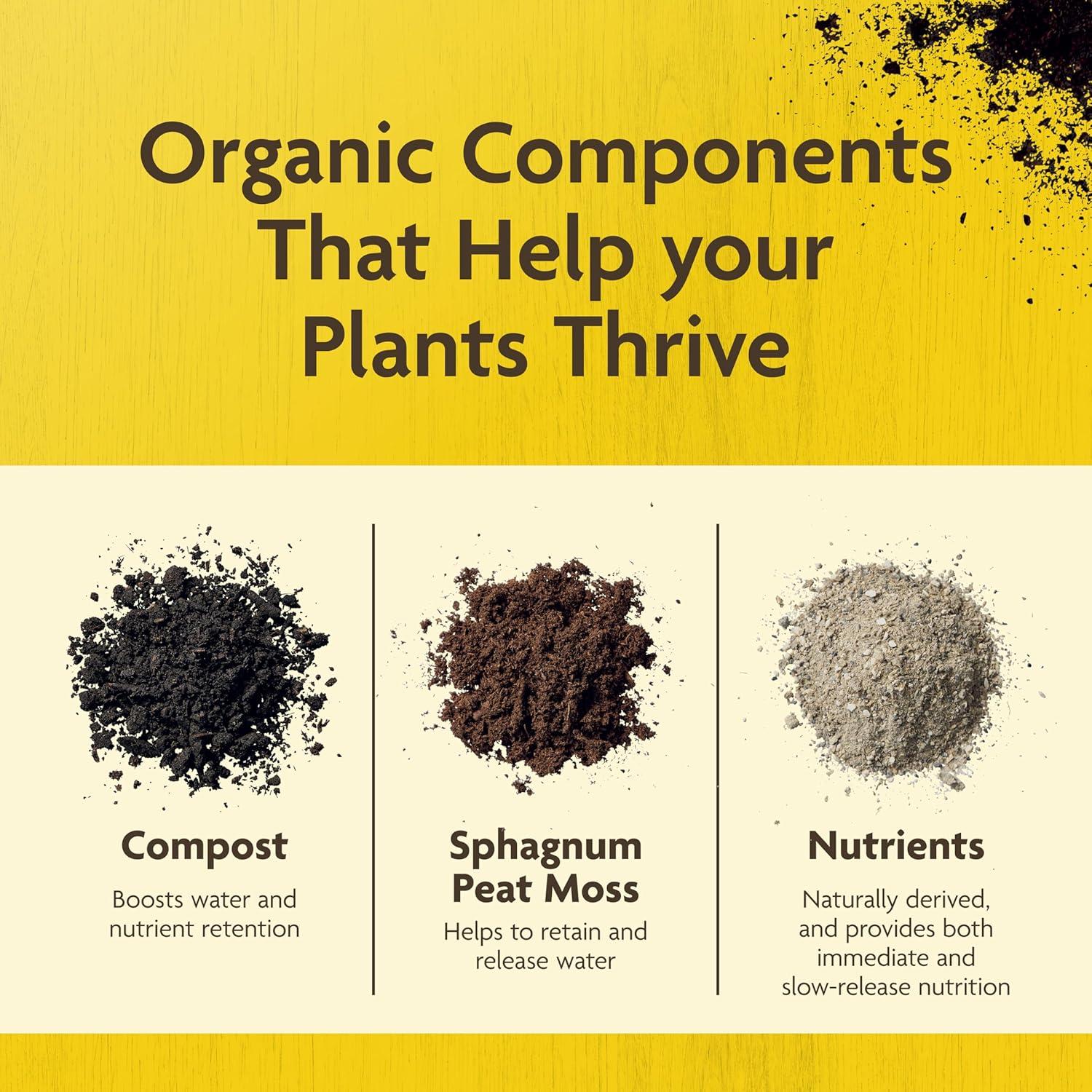 imageMiracleGro Organic Outdoor Potting Mix for Outdoor Container Plants Contains QuickRelease Natural Fertilizer OMRI Listed 16 qt
