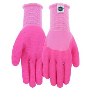 imageMiracleGro MG30852WML Crinkle Latex Gloves  MediumLarge 34 Latex Dipped Nylon Knit Shell Gloves with Textured Crinkle GripMedium