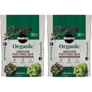 imageMiracleGro Organic Indoor Potting Mix Protects Against Over and Under Watering for Indoor Container Plants Houseplants and Starter Plants OMRI Listed 16 qt 2Pack8QT 2Pack