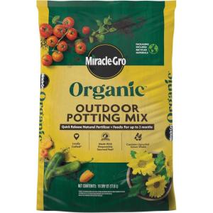 imageMiracleGro Organic Outdoor Potting Mix for Outdoor Container Plants Contains QuickRelease Natural Fertilizer OMRI Listed 16 qt