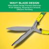 imageMiracleGro 18 in Wavy Blade Hedge Shears  Lawn and Yard Tool with Sharp Carbon Steel Blades for Trimming Borders Shaping Bushes and ShapingTrimming Hedges ShrubsWavy Blade Hedge Shears 18