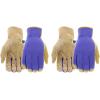 imageMiracleGro MG23080 Landscaping Work Gloves 1 Pair MediumLarge Split Cowhide Leather Palm Gloves with Shirred Elastic WristCowhide