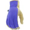 imageMiracleGro MG23080 Landscaping Work Gloves 1 Pair MediumLarge Split Cowhide Leather Palm Gloves with Shirred Elastic WristCowhide