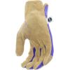 imageMiracleGro MG23080 Landscaping Work Gloves 1 Pair MediumLarge Split Cowhide Leather Palm Gloves with Shirred Elastic WristCowhide