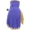 imageMiracleGro MG23080 Landscaping Work Gloves 1 Pair MediumLarge Split Cowhide Leather Palm Gloves with Shirred Elastic WristCowhide
