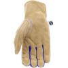 imageMiracleGro MG23080 Landscaping Work Gloves 1 Pair MediumLarge Split Cowhide Leather Palm Gloves with Shirred Elastic WristCowhide