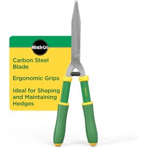 imageMiracleGro 18 in Wavy Blade Hedge Shears  Lawn and Yard Tool with Sharp Carbon Steel Blades for Trimming Borders Shaping Bushes and ShapingTrimming Hedges ShrubsHedge Shears 21