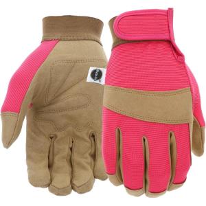 imageMiracleGro MG86205 General Utility Gloves  MediumLarge Synthetic Leather Padded Palm Gloves Spandex Back Adjustable Hook and Loop Wrist 1 Count Pack of 11 Count Pack of 1
