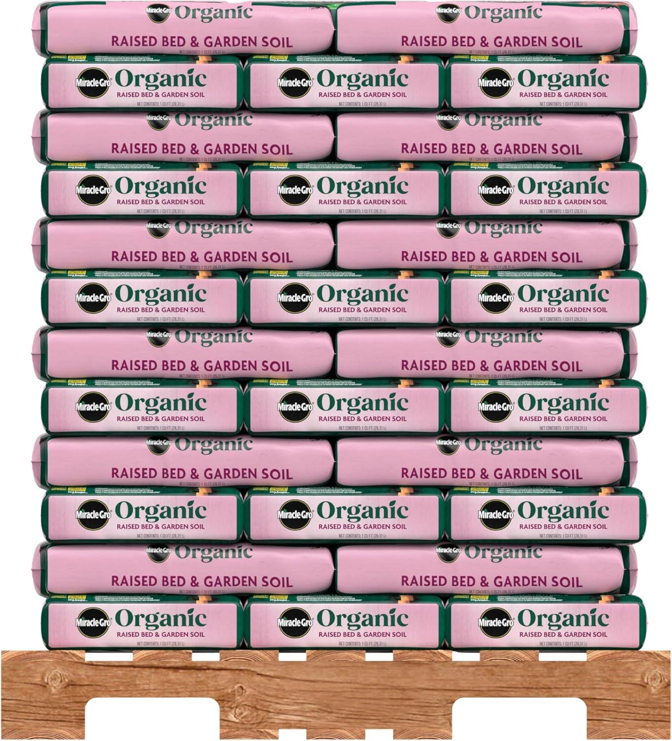 imageMiracleGro Organic Raised Bed and Garden Soil with Quick Release Natural Fertilizer Peat Free OMRI Listed 1 cu ft