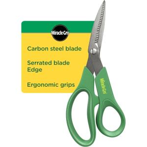 imageMiracleGro 8 in AllPurpose Steel Garden Utility Shears with Serrated Blades  Comfort Grip Yard and Garden Scissors for Pruning Plants Flowers and HerbsAllPurpose Garden Shears