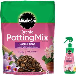 imageMiracleGro Orchid Potting Mix Coarse Blend 8qt 2PackPlant Food Mist Bundle