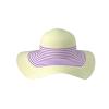 imageMiracle Gro Womens Summer Sun Striped Hat Wide Brim Ultraviolet Protection Comfort One Size Fits All PinkPurple MG100170