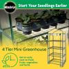imageMiracleGRO 23quot x 17quot x 57quot 4Tier IndoorOutdoor Mini Greenhouse Plant Tent AllSeason Compact Plant Growth Accelerator with PVC Cover and RollUp Zipper Door Clear23 x 17 x 57  2025 Model