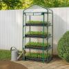 imageMiracleGRO 23quot x 17quot x 57quot 4Tier IndoorOutdoor Mini Greenhouse Plant Tent AllSeason Compact Plant Growth Accelerator with PVC Cover and RollUp Zipper Door Clear23 x 17 x 57  2025 Model