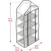 imageMiracleGRO 23quot x 17quot x 57quot 4Tier IndoorOutdoor Mini Greenhouse Plant Tent AllSeason Compact Plant Growth Accelerator with PVC Cover and RollUp Zipper Door Clear23 x 17 x 57