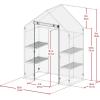 imageMiracleGRO 23quot x 17quot x 57quot 4Tier IndoorOutdoor Mini Greenhouse Plant Tent AllSeason Compact Plant Growth Accelerator with PVC Cover and RollUp Zipper Door Clear48 x 29 x 65