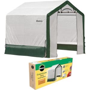 imageMiracleGRO 6 x 6 x 6 Outdoor Mini Walkin Greenhouse Plant Tent AllSeason Small Walkin Plant Growth Accelerator with UVTreated Fabric Cover and Zippered Panels Clear6 x 6 x 6  2025 Model