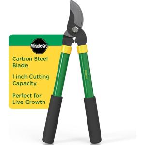 imageMiracleGro 15 in Bypass Lopper for Tree Branch Trimming and Pruning  HeavyDuty Branch Cutter with UltraSharp Carbon Steel Blade 1 in Cutting Capacity and Comfort Grip HandlesBypass Lopper 15