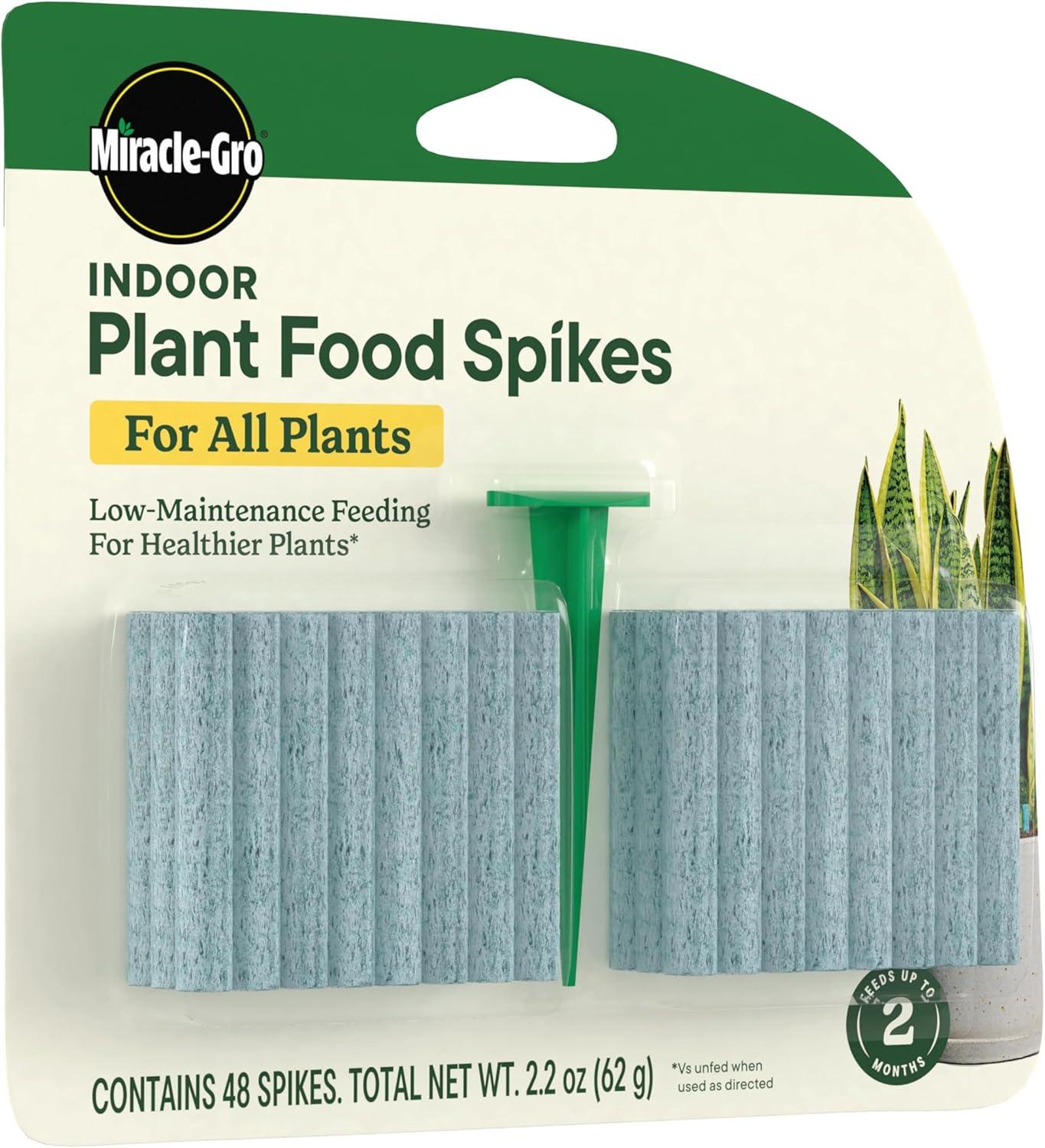 imageMiracleGro Indoor Plant Food Spikes for All Plants Fertilizer Spikes for Houseplants Flowers Vegetables and Herbs 48 Spikes