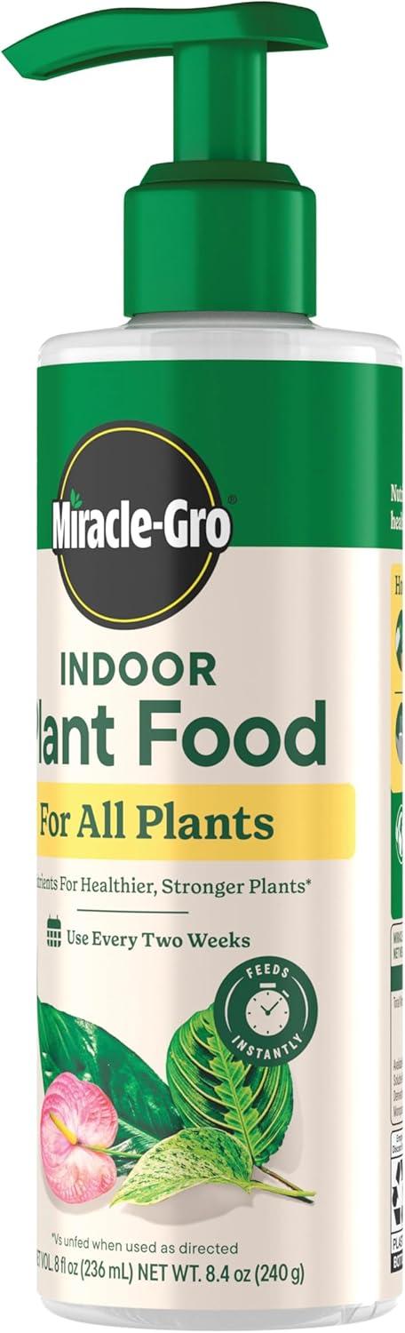 imageMiracleGro Indoor Plant Food for All Plants Liquid Plant Food for Houseplants Flowers Vegetables Herbs and More 8 fl oz 2Pack