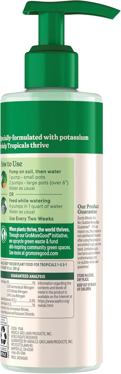 imageMiracleGro Indoor Plant Food for Tropicals Liquid Plant Food for Tropical Houseplants 8 fl oz 2Pack