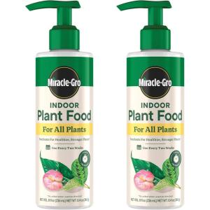 imageMiracleGro Indoor Plant Food for All Plants Liquid Plant Food for Houseplants Flowers Vegetables Herbs and More 8 fl oz 2Pack